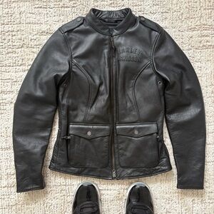 Harley-Davidson Women's Black Leather Biker Jacket